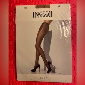 Wolford Quilt Tights Size M In Sahara/Black Sealed